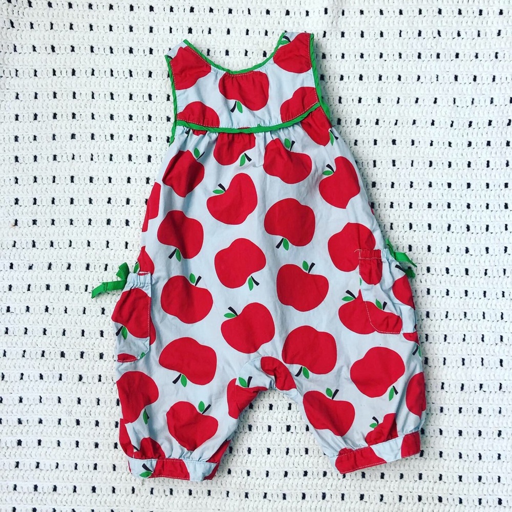 Baby Boden Apple overalls 6-12 months